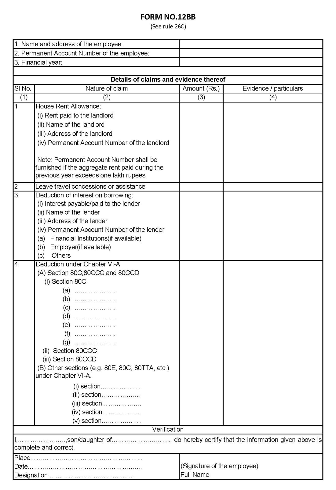 form 12BB