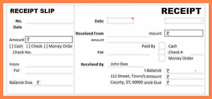 Format Of Rent Receipt For Hra Exemption